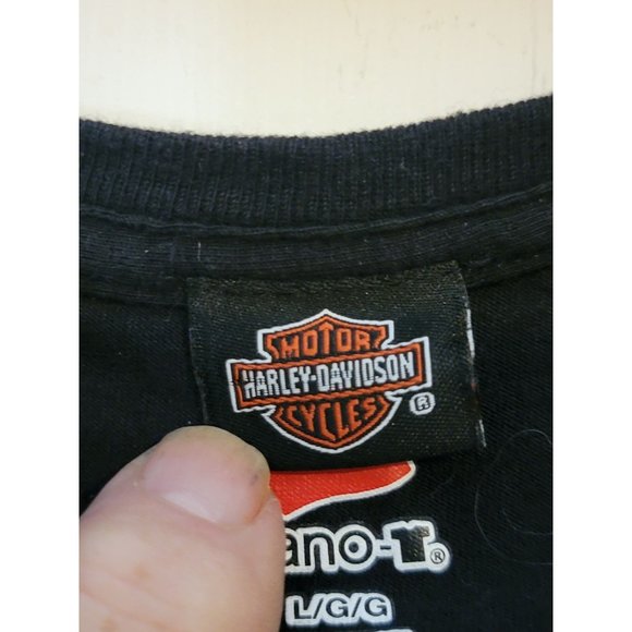 Harley Davidson Women's T-Shirt Black Philadelphia PA‎ Size Large on Hanes Tag - Picture 6 of 7
